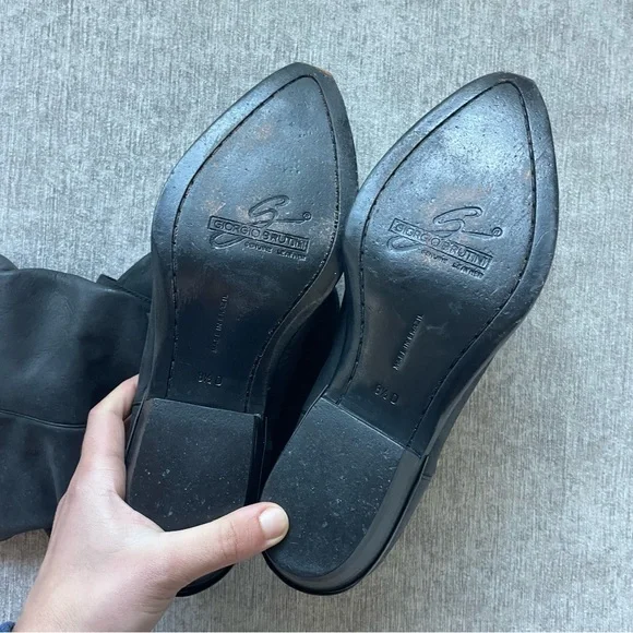 Black Leather Cowboy Boots - Picture 5 of 5